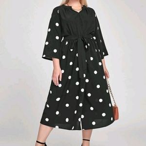 NEW Plus Polka Dot Elegant Dress